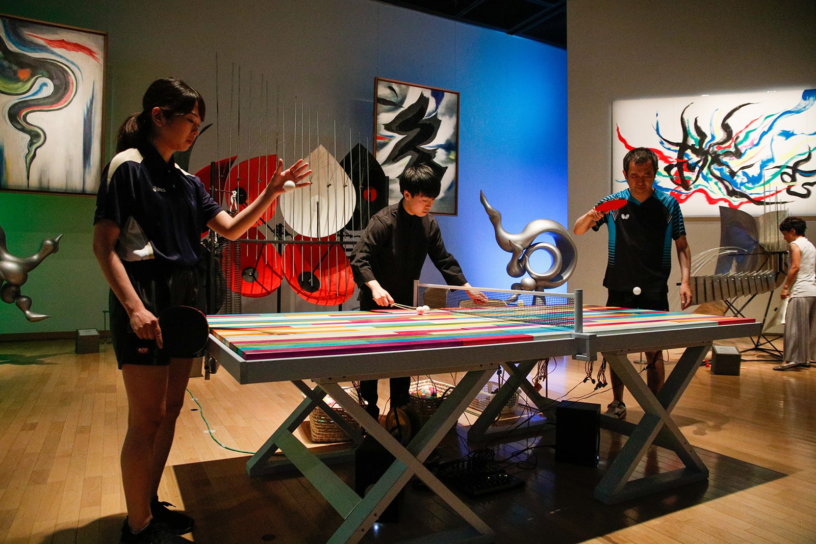 バシェ音響彫刻 ×《マリンバピンポン》