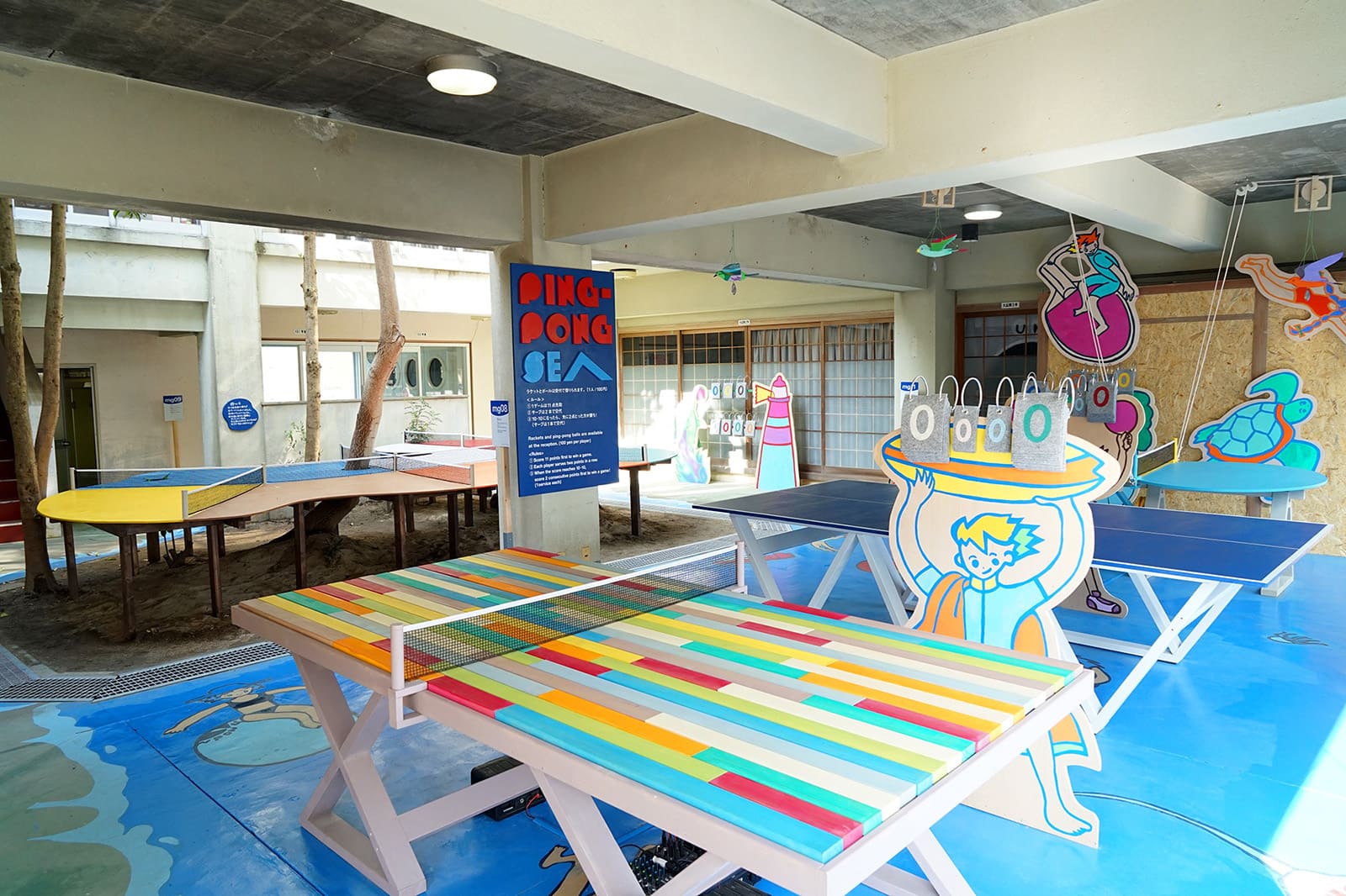 原倫太郎と原游による他県方アート卓球《ピンポンシー》