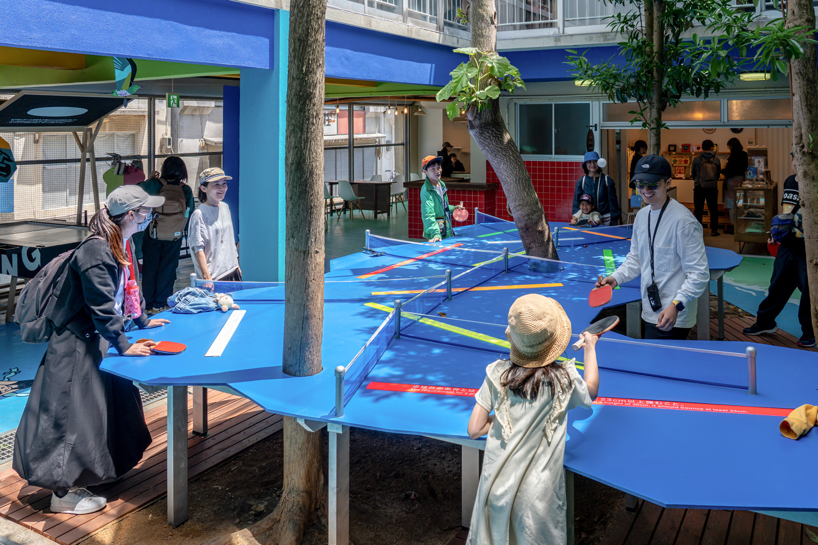 原倫太郎と原游による他県方アート卓球《ピンポンシーNEW!》